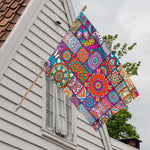 Square Bohemian Mandala Patchwork Print House Flag