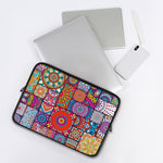 Square Bohemian Mandala Patchwork Print Laptop Sleeve