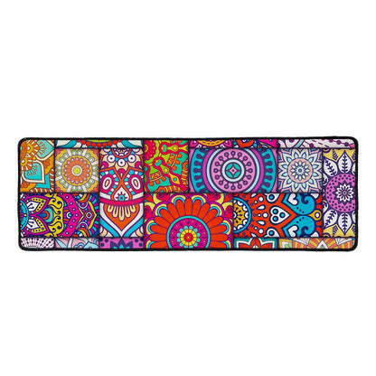 Square Bohemian Mandala Patchwork Print Long Kitchen Mat