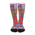 Square Bohemian Mandala Patchwork Print Long Socks