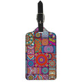 Square Bohemian Mandala Patchwork Print Luggage Tag