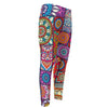 Square Bohemian Mandala Patchwork Print Men's Compression Pants