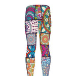 Square Bohemian Mandala Patchwork Print Men's leggings