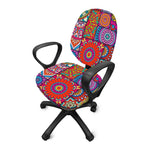 Square Bohemian Mandala Patchwork Print Office Chair Cover