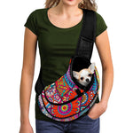 Square Bohemian Mandala Patchwork Print Pet Sling Carrier