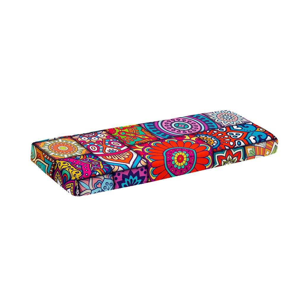Square Bohemian Mandala Patchwork Print Piano Keyboard Cover