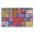 Square Bohemian Mandala Patchwork Print Polyester Doormat