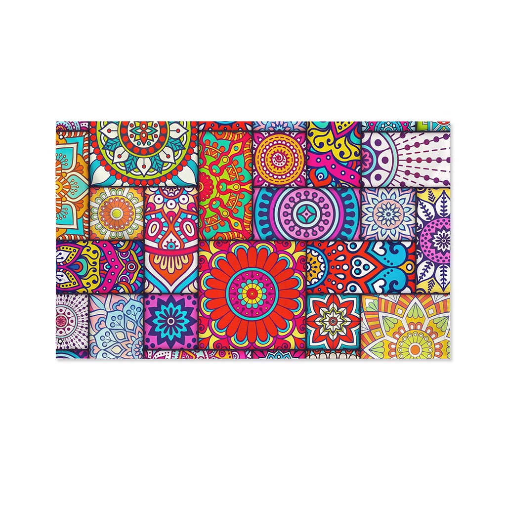 Square Bohemian Mandala Patchwork Print Polyester Flag