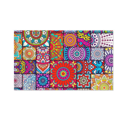 Square Bohemian Mandala Patchwork Print Polyester Flag