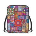 Square Bohemian Mandala Patchwork Print Rectangular Crossbody Bag