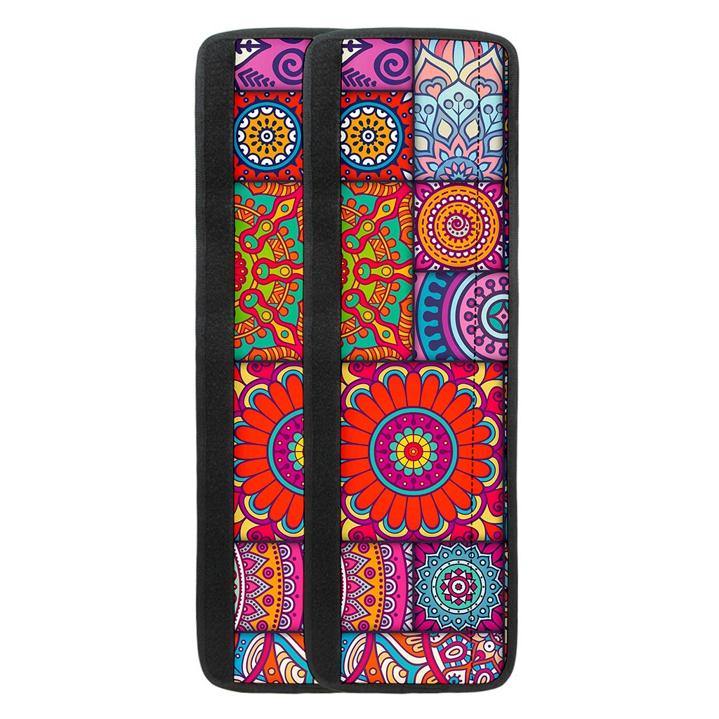 Square Bohemian Mandala Patchwork Print Refrigerator Handle Covers