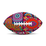 Square Bohemian Mandala Patchwork Print Rugby Ball
