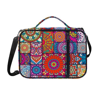 Square Bohemian Mandala Patchwork Print Shoulder Strap Bible Bag