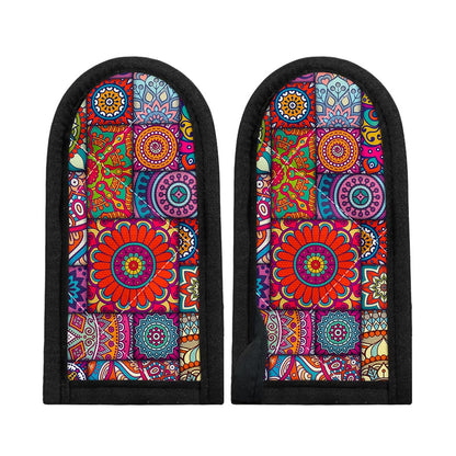 Square Bohemian Mandala Patchwork Print Skillet Handle Cover
