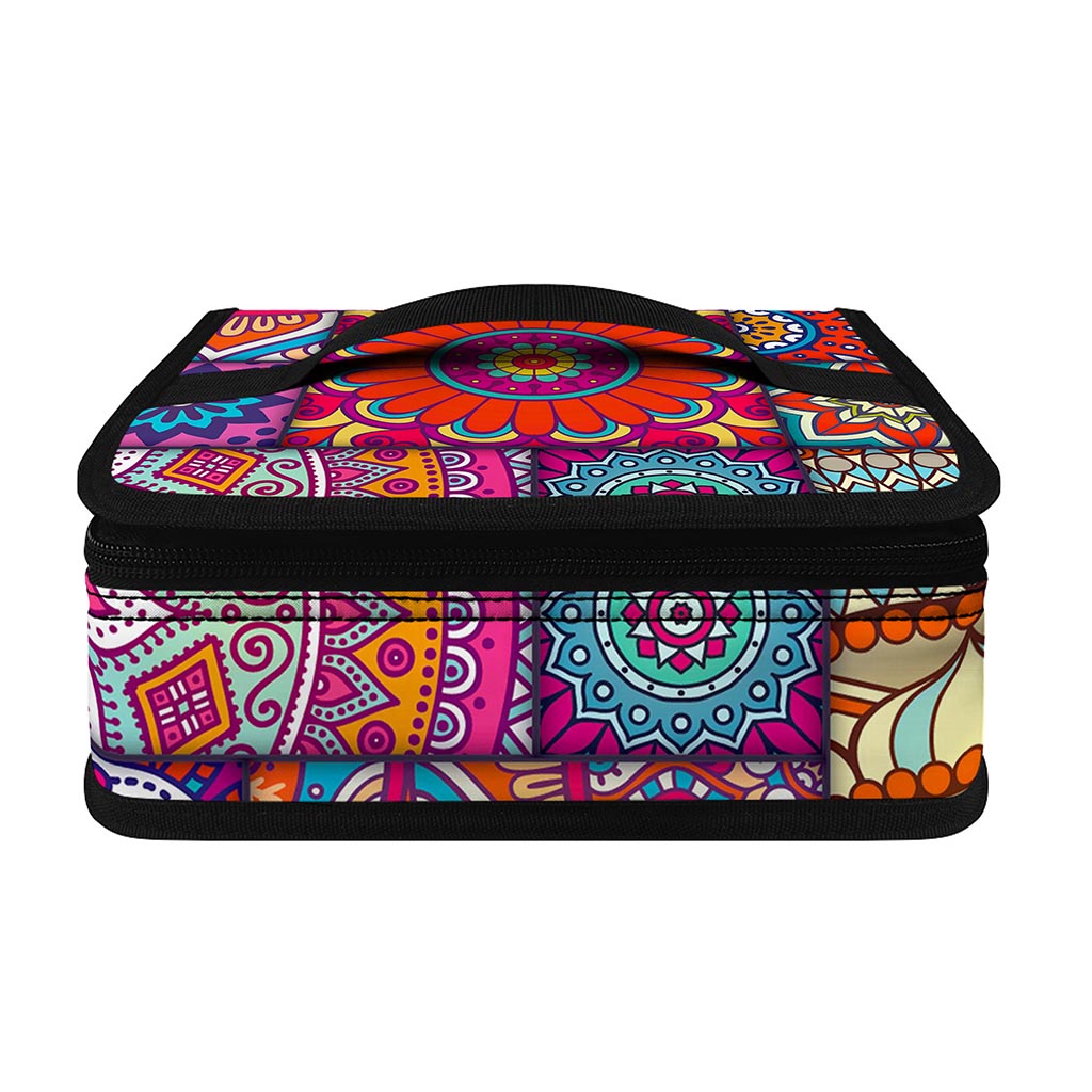 Square Bohemian Mandala Patchwork Print Small Lunch Bag