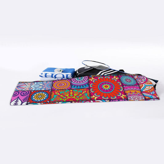 Square Bohemian Mandala Patchwork Print Sports Towel