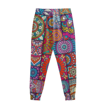 Square Bohemian Mandala Patchwork Print Sweatpants