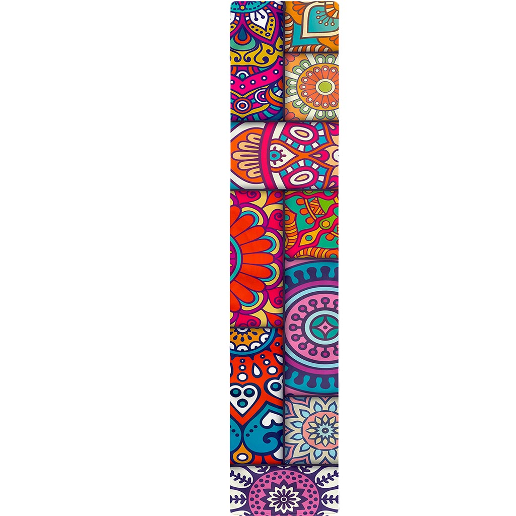 Square Bohemian Mandala Patchwork Print Table Runner