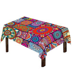 Square Bohemian Mandala Patchwork Print Tablecloth