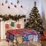 Square Bohemian Mandala Patchwork Print Tablecloth