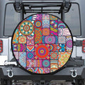 Square Bohemian Mandala Patchwork Print Tire Cover