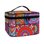 Square Bohemian Mandala Patchwork Print Travel Makeup Bag