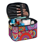 Square Bohemian Mandala Patchwork Print Travel Makeup Bag