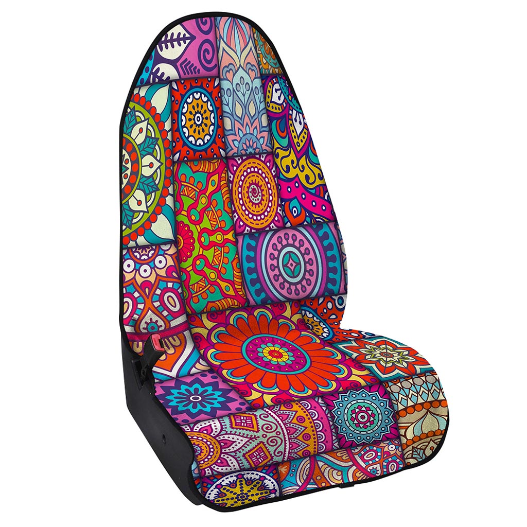 Square Bohemian Mandala Patchwork Print Waterproof Car Seat Cover