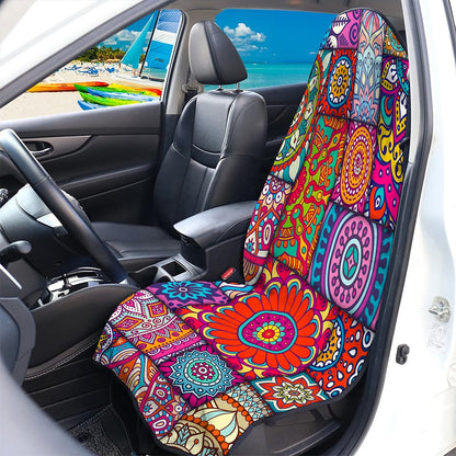Square Bohemian Mandala Patchwork Print Waterproof Car Seat Cover