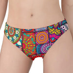 Square Bohemian Mandala Patchwork Print Women's Panties