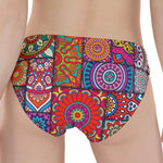 Square Bohemian Mandala Patchwork Print Women's Panties