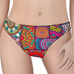 Square Bohemian Mandala Patchwork Print Women's Thong