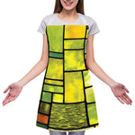Square Stained Glass Mosaic Print Adjustable Apron