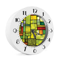 Square Stained Glass Mosaic Print Alarm Clock