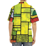 Square Stained Glass Mosaic Print Aloha Shirt