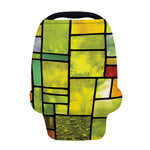 Square Stained Glass Mosaic Print Baby Seat Cover