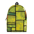 Square Stained Glass Mosaic Print School Backpack