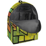 Square Stained Glass Mosaic Print Backpack