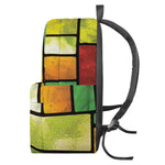 Square Stained Glass Mosaic Print Backpack