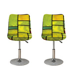 Square Stained Glass Mosaic Print Bar Stool Covers