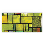 Square Stained Glass Mosaic Print Beach Towel