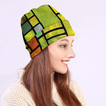 Square Stained Glass Mosaic Print Beanie
