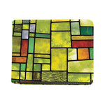 Square Stained Glass Mosaic Print Bifold Wallet