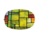 Square Stained Glass Mosaic Print Car Side Mirror Covers