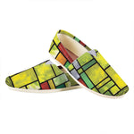 Square Stained Glass Mosaic Print Casual Shoes