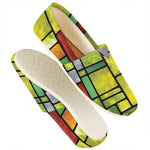 Square Stained Glass Mosaic Print Casual Shoes