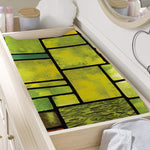 Square Stained Glass Mosaic Print Changing Pad Cover