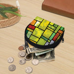 Square Stained Glass Mosaic Print Coin Purse