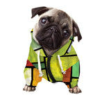 Square Stained Glass Mosaic Print Dog Zip Up Hoodie