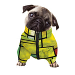 Square Stained Glass Mosaic Print Dog Zip Up Jacket
